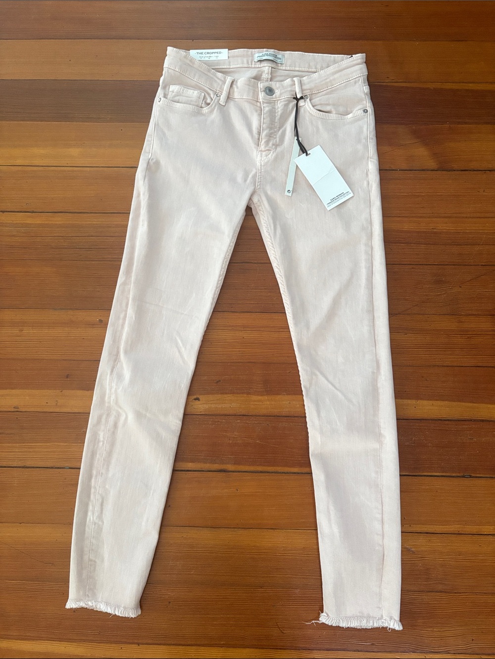 Light Pink Zara Cropped Skinny Jeans